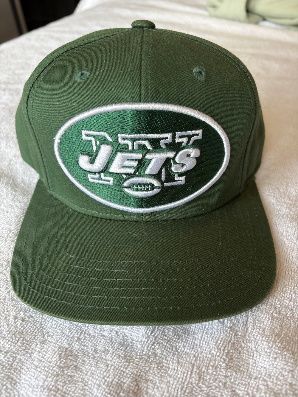New York Jets Green Snapback Hat with White Logo